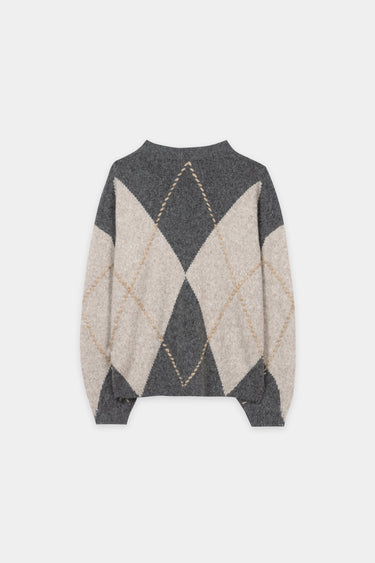 Pull en mélange d'alpaga à motifs