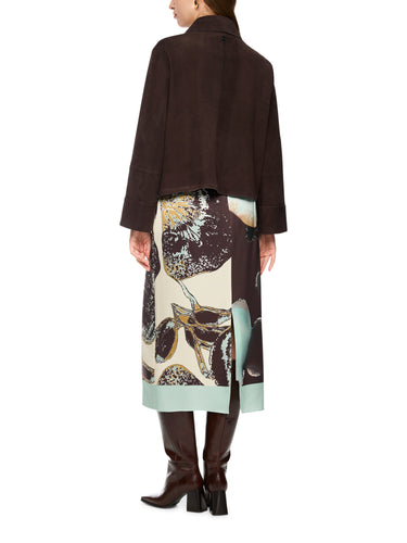 Kurze Velourslederjacke