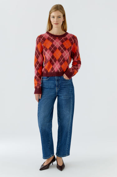 Pull à carreaux