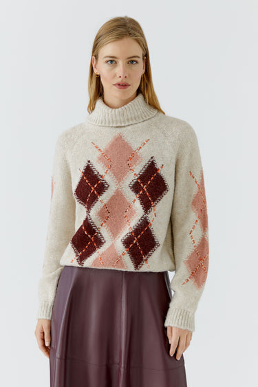 Pull à carreaux