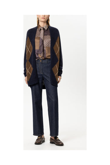 Alpaka-Mix-Cardigan mit Muster · Fashion Cloud 000b68ec