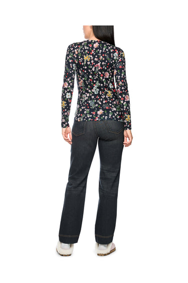 T-shirt à manches longues à imprimé floral sur toute la surface · Fashion Cloud b4c3e3a1