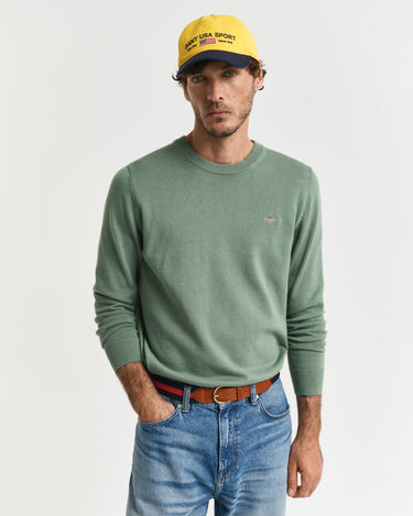 Pull col rond en coton classique · Fashion Cloud 1f6c9a10