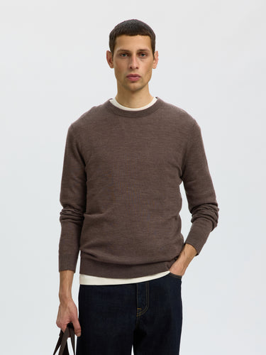 SLMTRAY LS KNIT REG MERINO CREW NOOS · Fashion Cloud 2308c6a2