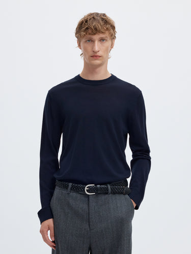 SLMTRAY LS KNIT REG MERINO CREW NOOS · Fashion Cloud 27cb059d