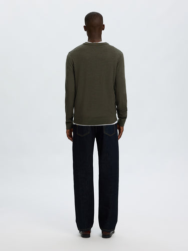 SLMTRAY LS KNIT REG MERINO CREW NOOS · Fashion Cloud 30e3d3c3
