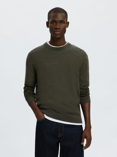 SLMTRAY LS KNIT REG MERINO CREW NOOS · Fashion Cloud 310245a8