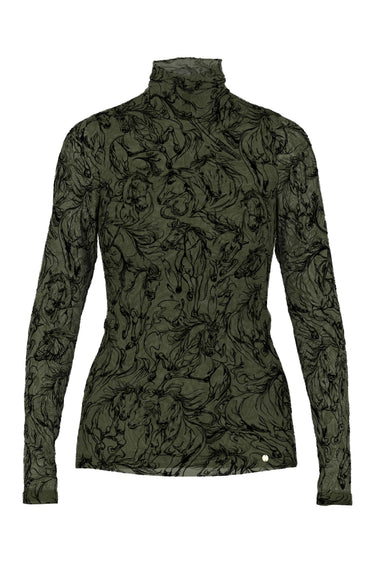 T-shirt avec flocage en velours · Fashion Cloud 84f92670