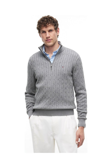 CLASSIC COTTON CABLE ZIP MOCK · Fashion Cloud 8c7cfd46
