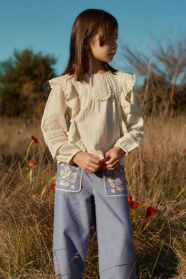 Blouse à volants