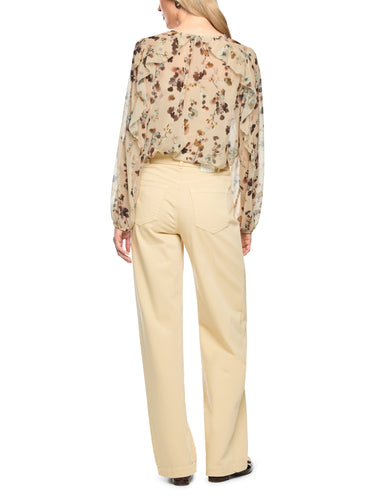 Blouse à fleurs avec volants