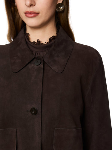 Kurze Velourslederjacke