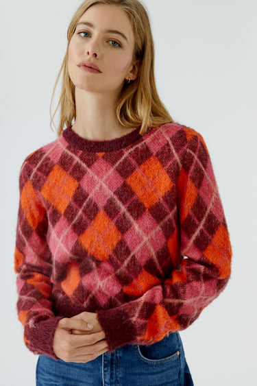Pull à carreaux