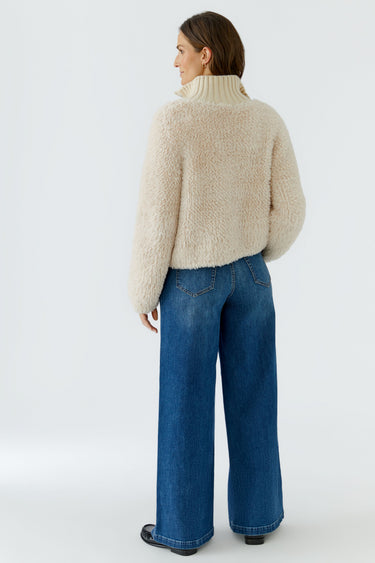Cardigan en fausse fourrure
