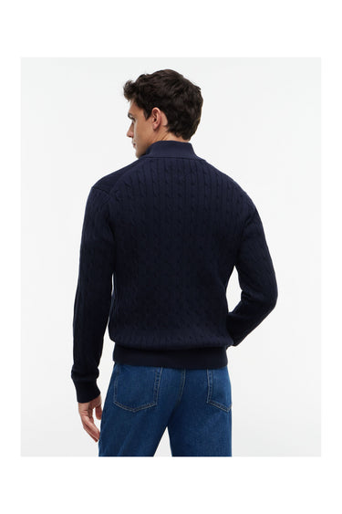 CLASSIC COTTON CABLE ZIP MOCK · Fashion Cloud 05f1a3bd
