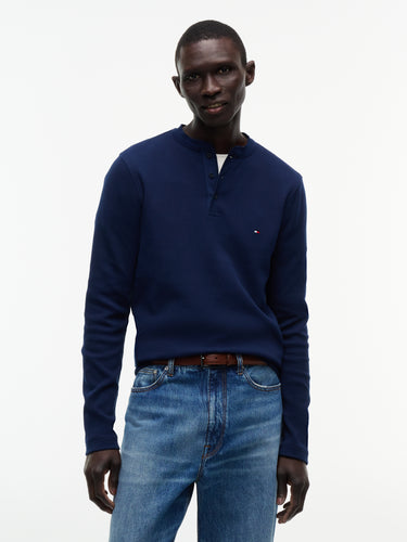 WAFFLE TEXTURE LONGSLEEVE HENLEY · Fashion Cloud 3db5e81d