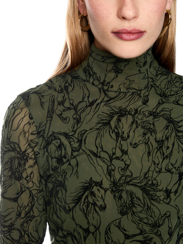 T-shirt avec flocage en velours · Fashion Cloud 804abb53