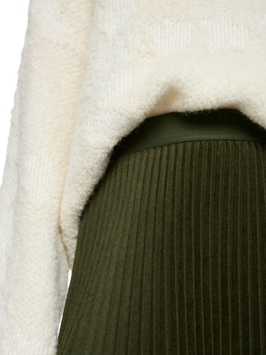 Jupe mi-longue en laine foulée · Fashion Cloud 804abbaf