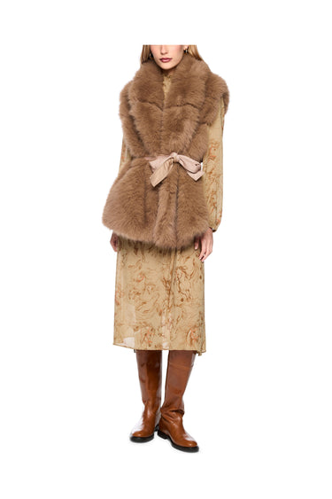 Gilet en fausse fourrure avec dos matelassé · Fashion Cloud b65ad405