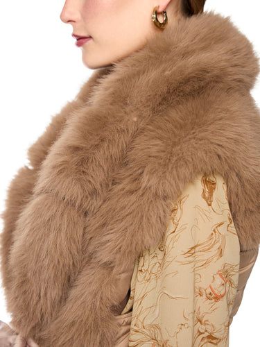 Gilet en fausse fourrure avec dos matelassé · Fashion Cloud b65ad40d