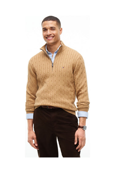 CLASSIC COTTON CABLE ZIP MOCK · Fashion Cloud d532a79e